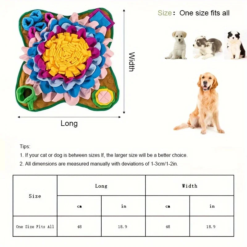Pet Snuffle Mat for Dogs & Cats Front View