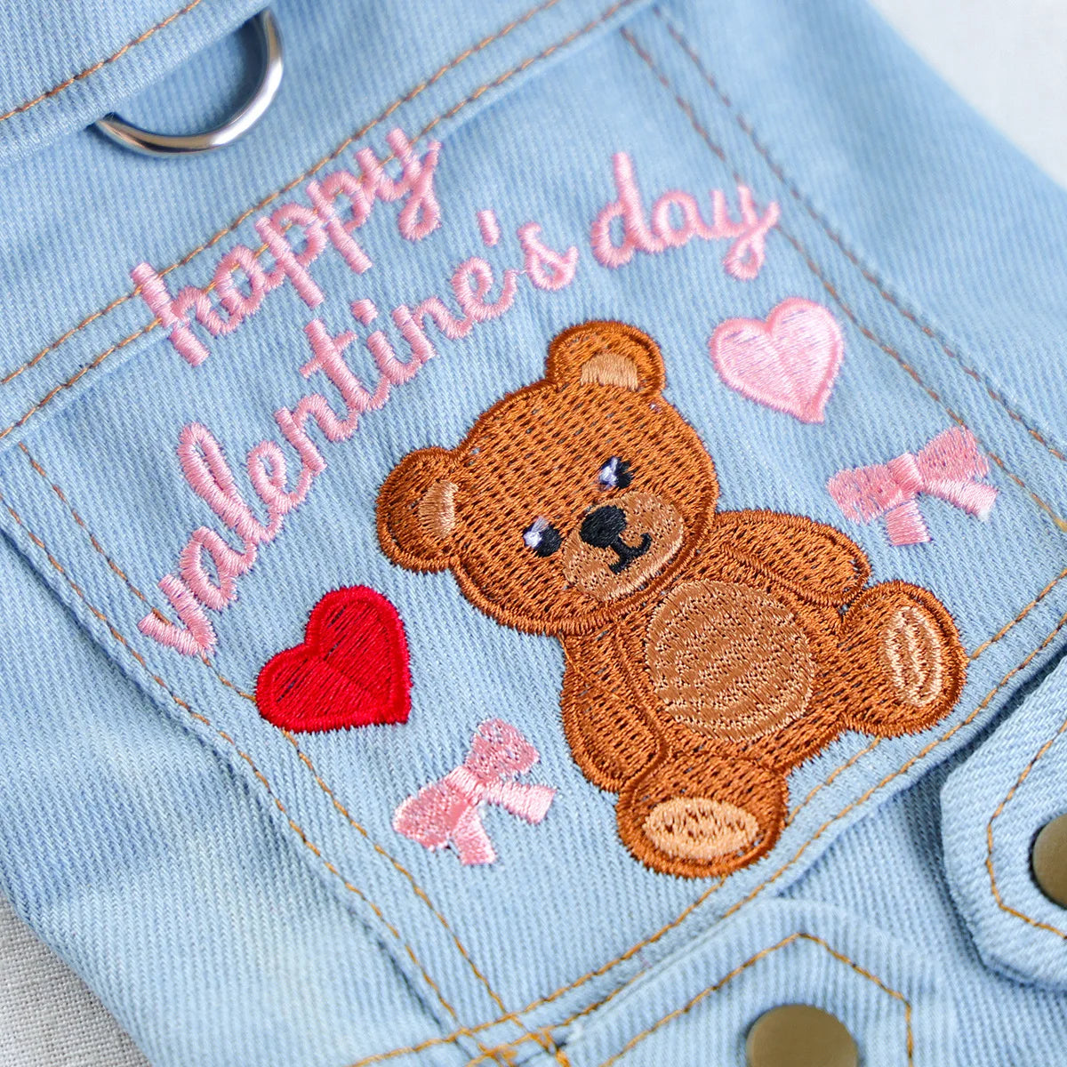 Pet Denim Valentine Vest
