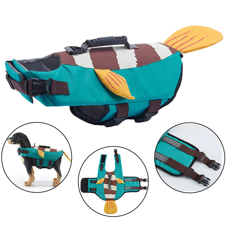 Dog Life Jacket with Shark Fin