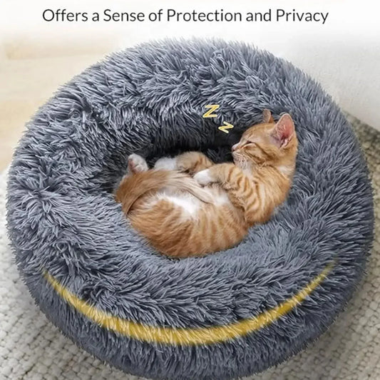 Plush Circle Pet Bed