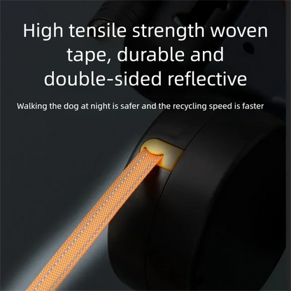 Retractable two-Pet Leash with Flash Light