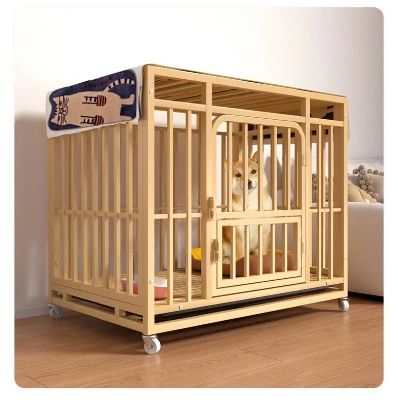 Dog House Outdoor Insulation Medium Dog Indoor with Toilet Fence Dog Crate for Large Dogs Pet Crate modern kennel Double Doors