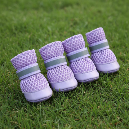 4pcs/set Breathable Pet Shoes