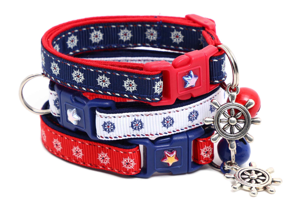 Ships Wheels Breakaway Cat Collar: Stylish Safety for Your Feline Friend
