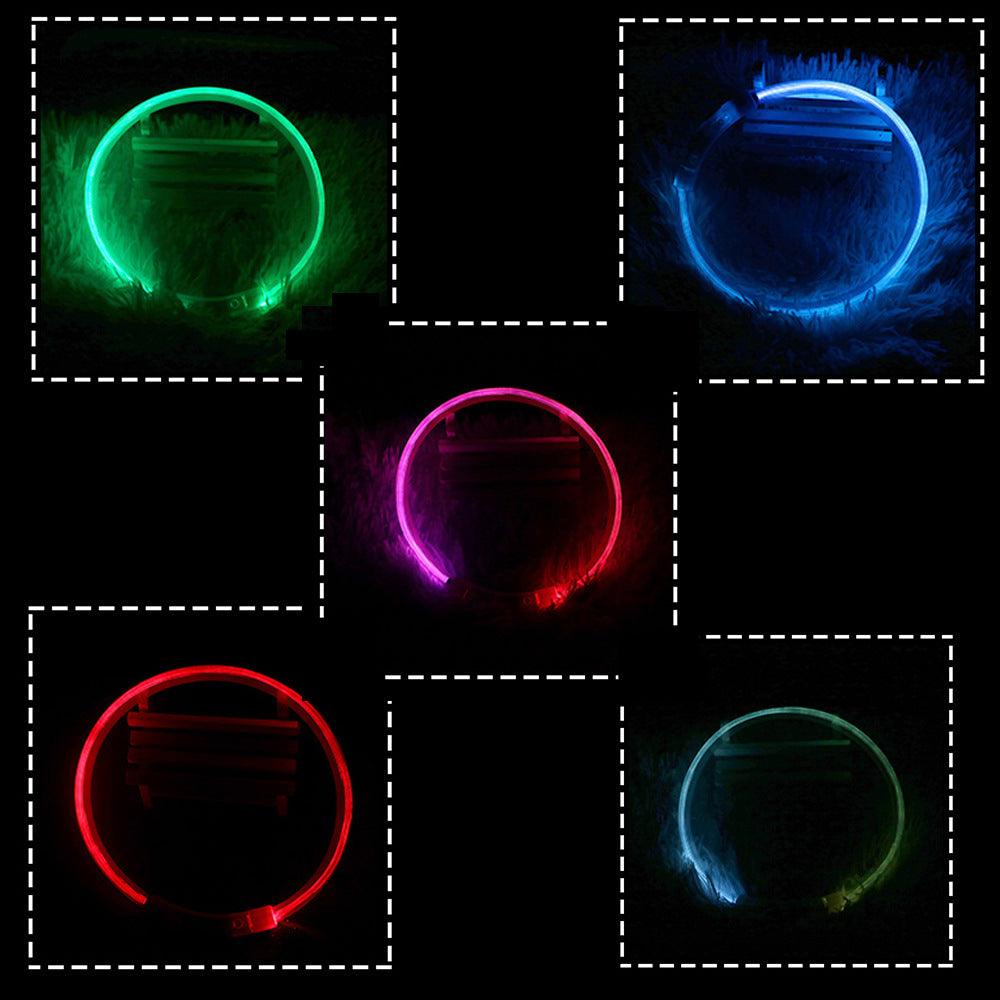 USB Rechargeable Glow Pet Collar with 3 Flashing Modes